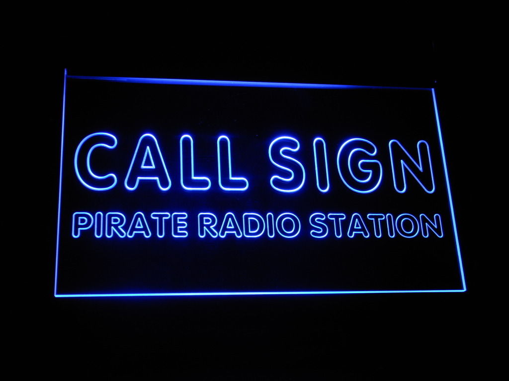 Call Sign Pirate LED Light Sign